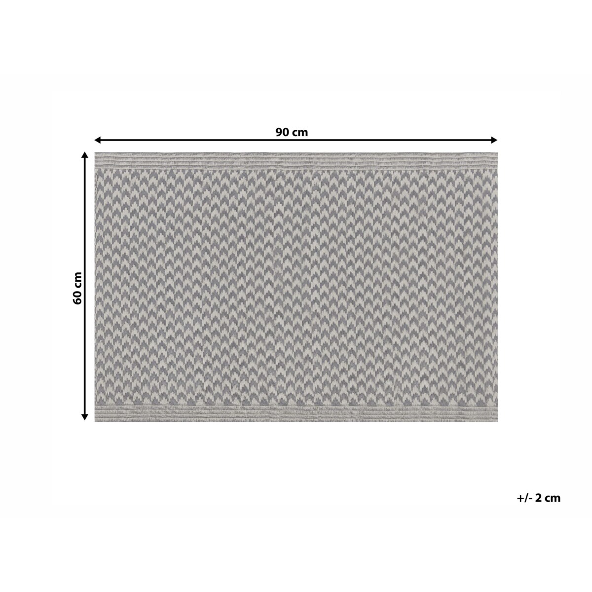 Dywan zewnętrzny 60 x 90 cm szary MANGO