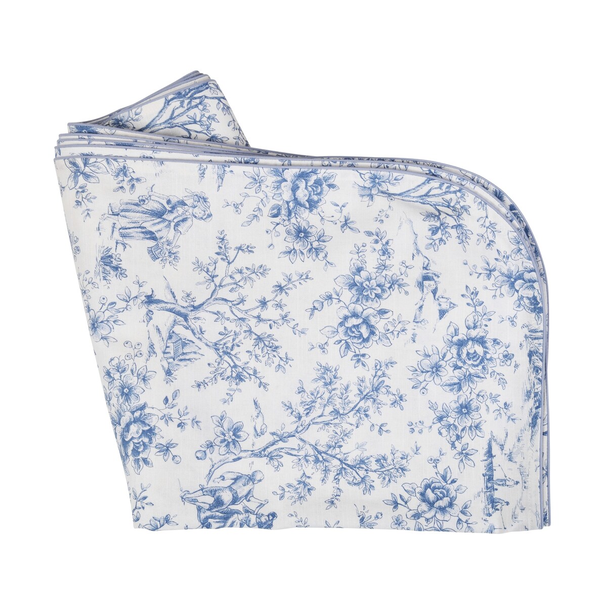 Obrus Toile de Jouy Blue okrągły - Średnica ok. ⌀ 140 cm