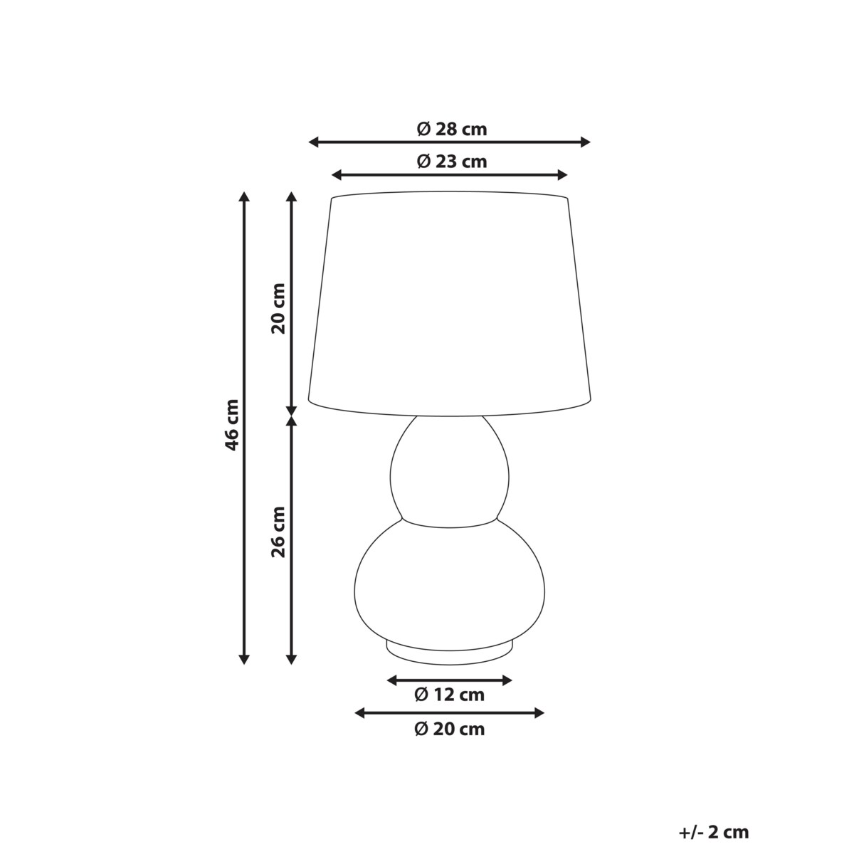 Lampa stołowa MACAL Ceramika Biały/ niebieski