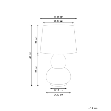 Lampa stołowa MACAL Ceramika Biały/ niebieski