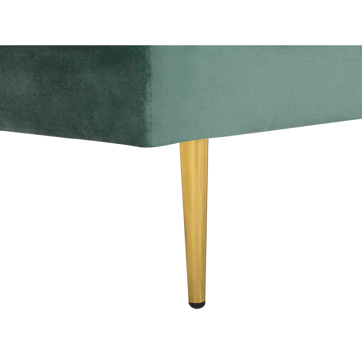 Szezlong welurowy lewostronny miętowy MIRAMAS