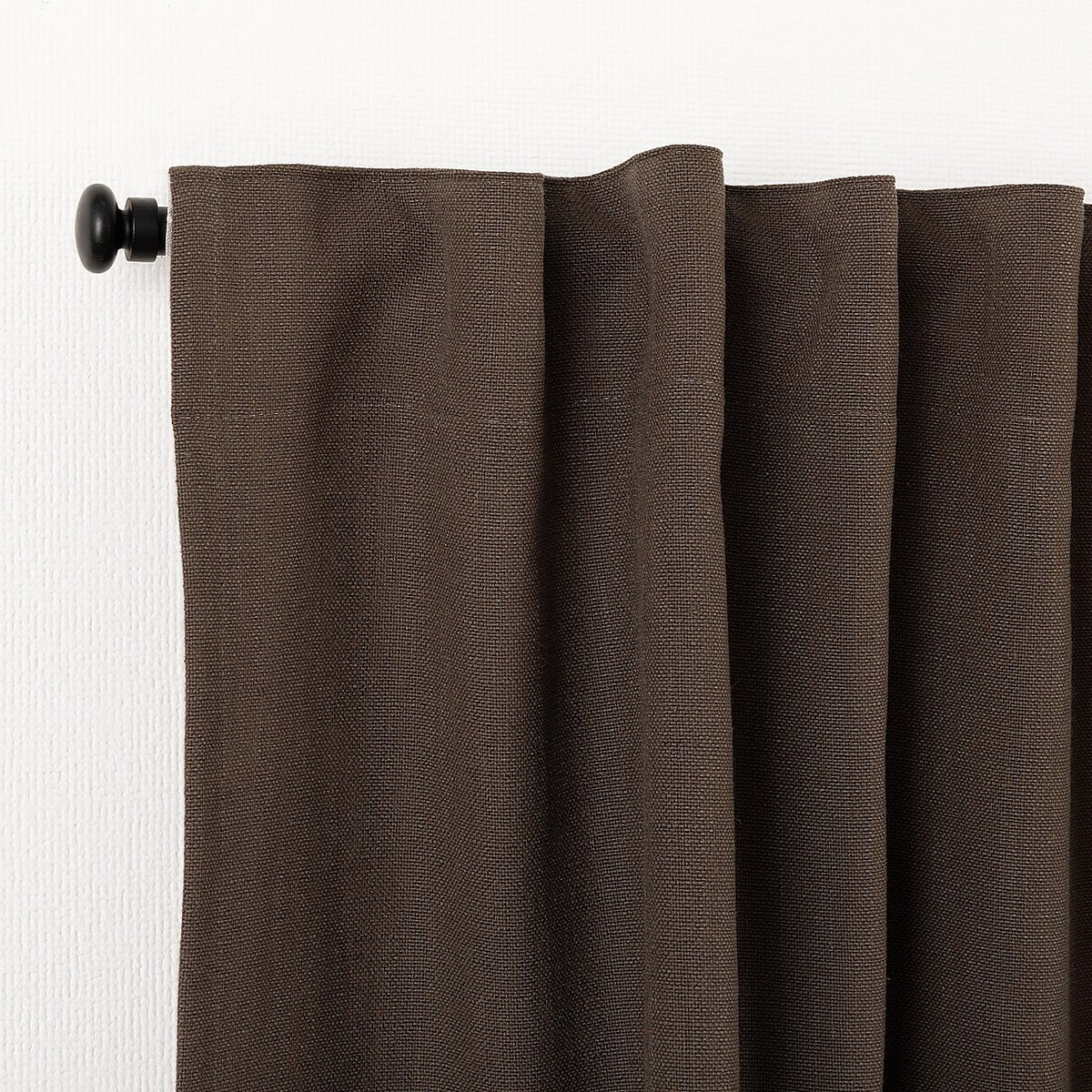 Zasłona gotowa na taśmie marszczącej 140x280cm dark brown 1 szt. 140x280 brązowy