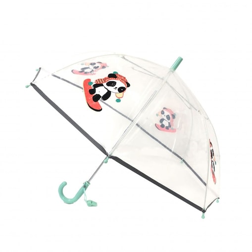 Dziecięcy parasol przezroczysty z gwizdkiem, panda
