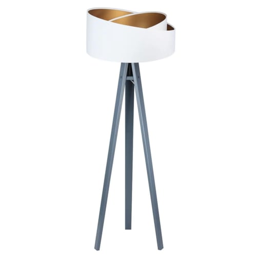 Lampa stojąca GEMSTONE biała/złota/szara
