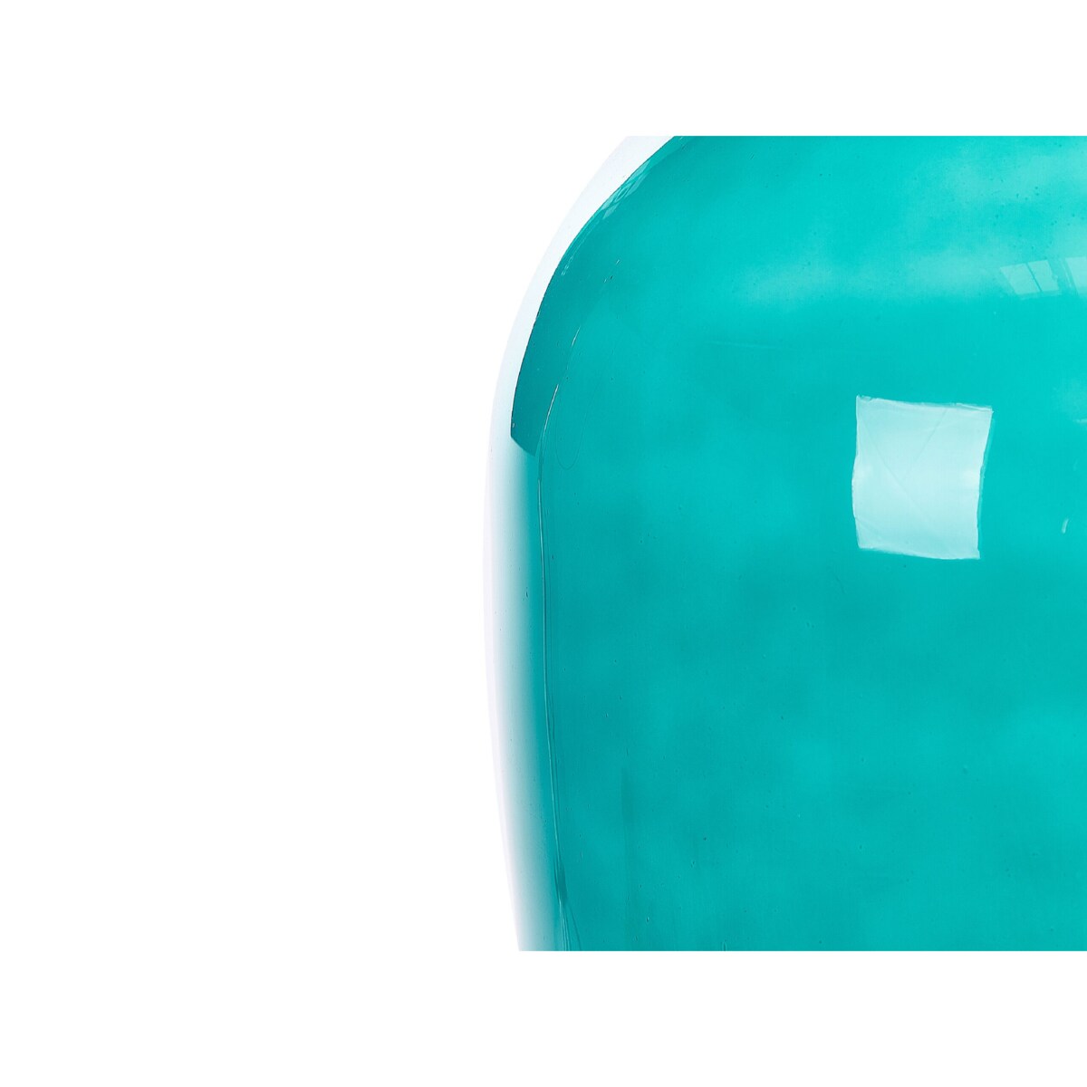 Wazon na kwiaty szklany 48 cm turkusowy SAMOSA