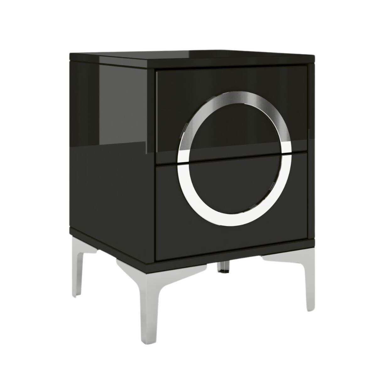 Czarna nowoczesna szafka nocna Dancan EVA / połysk
