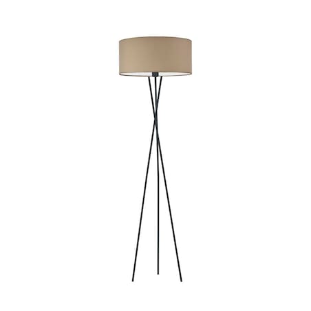 Lampa stojąca podłogowa trójnóg z abażurem walec MORIS