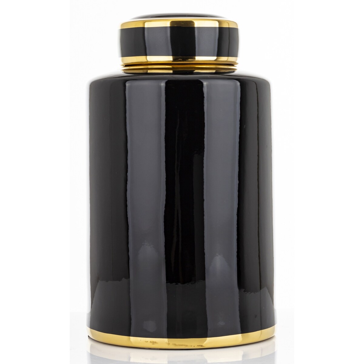 Amfora ceramiczny pojemnik z pokrywą 31x18,5x18,5 cm NENO czarny