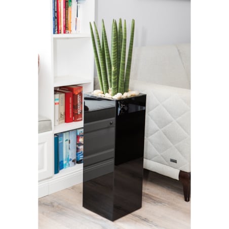 70x25x25 Kwietnik Donica CZARNE SZKŁO