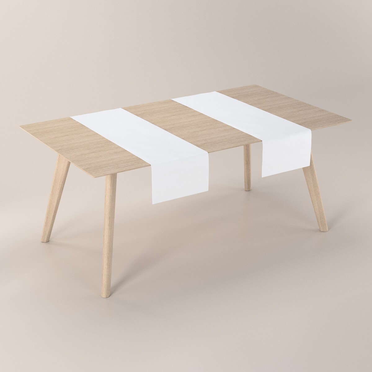 Bieżnik prostokątny 40x130 biały z połyskiem