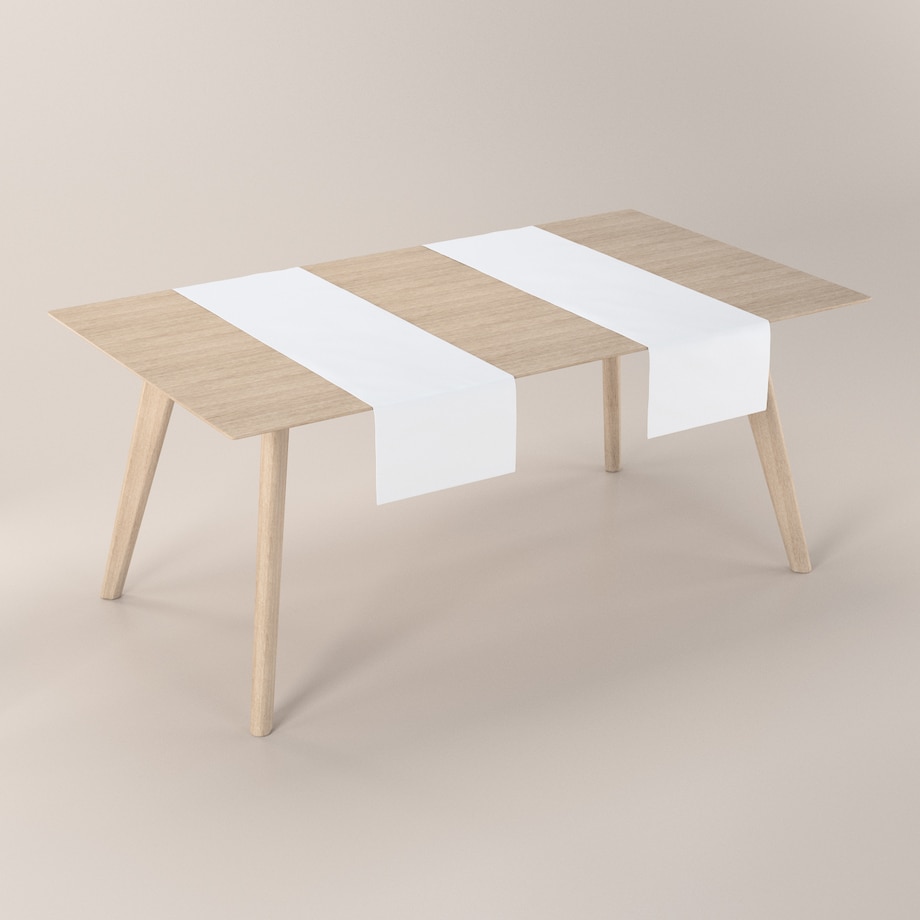 Bieżnik prostokątny 40x130 biały z połyskiem