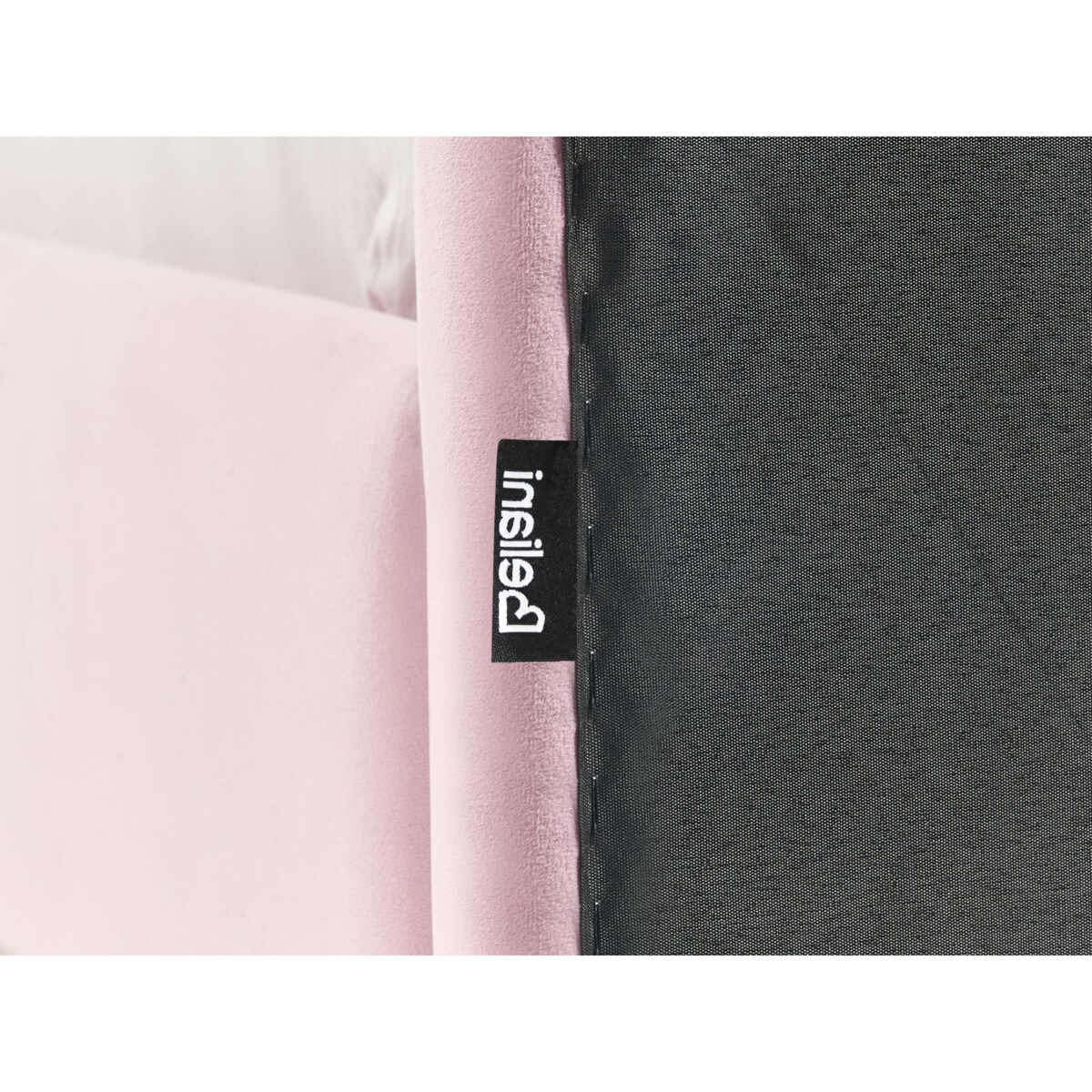 Łóżko dziecięce Muszla Welur NEULISE 90 x 200 cm Różowy