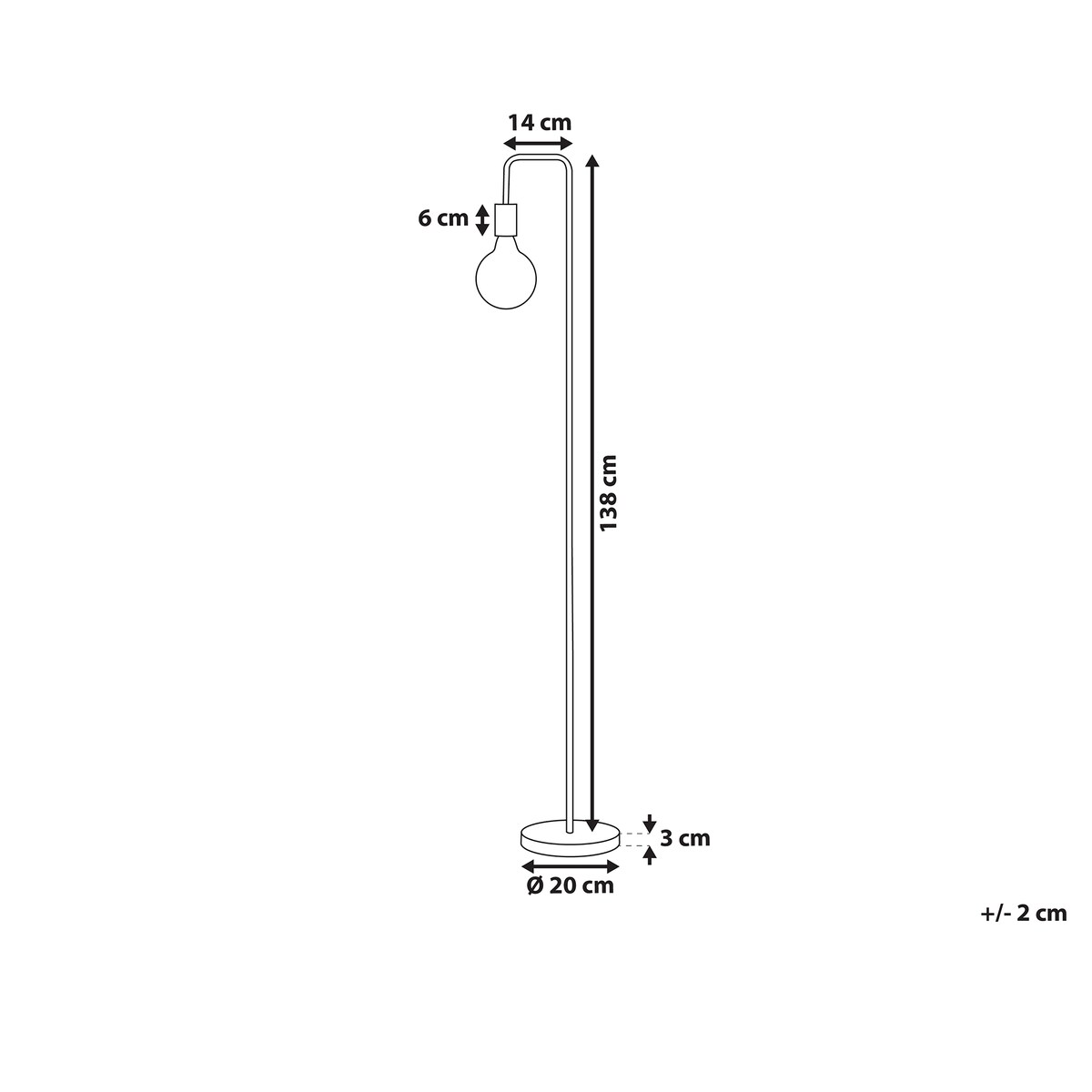 Lampa podłogowa SAVENA Metal Miedziany