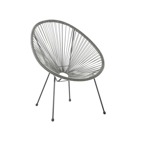 Krzesło z technorattanu szare ACAPULCO II