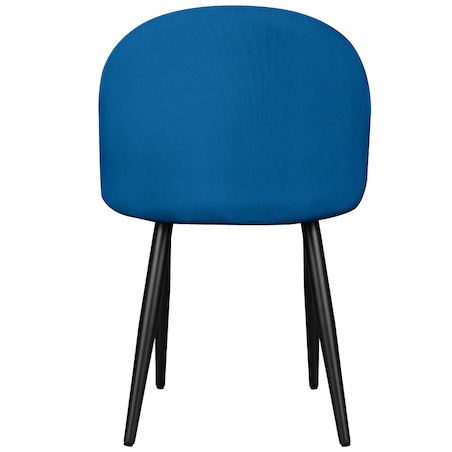 Krzesło tapicerowane do salonu jadalni welurowe granatowe loft