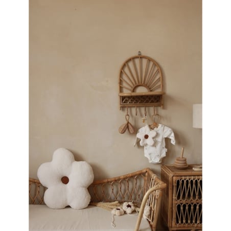 Duża poduszka stokrotka ecru