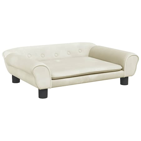 vidaXL Sofa dla dzieci, kremowa, 70x45x26 cm, aksamit