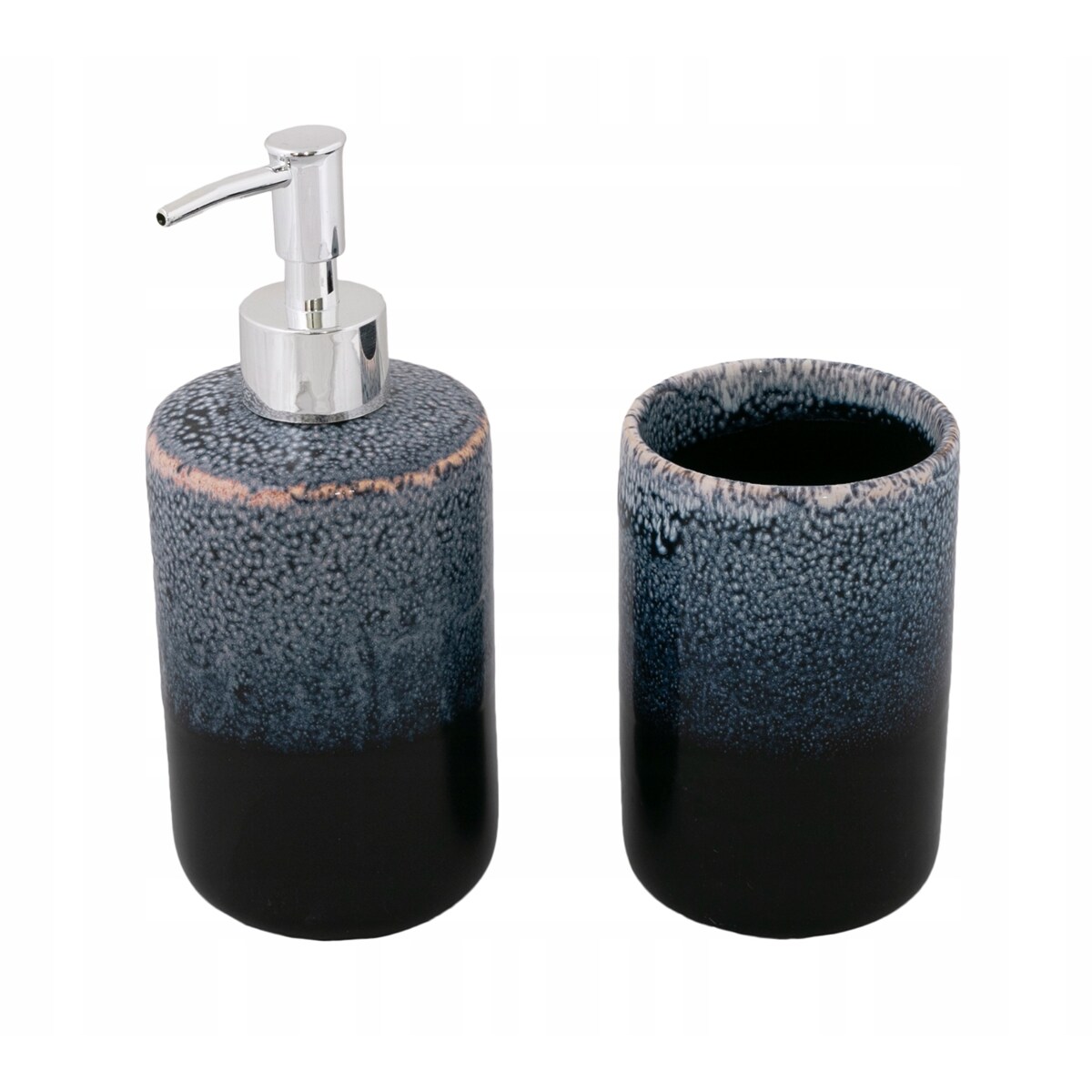 KUBEK łazienkowy CERAMICZNY niebieski 450ml