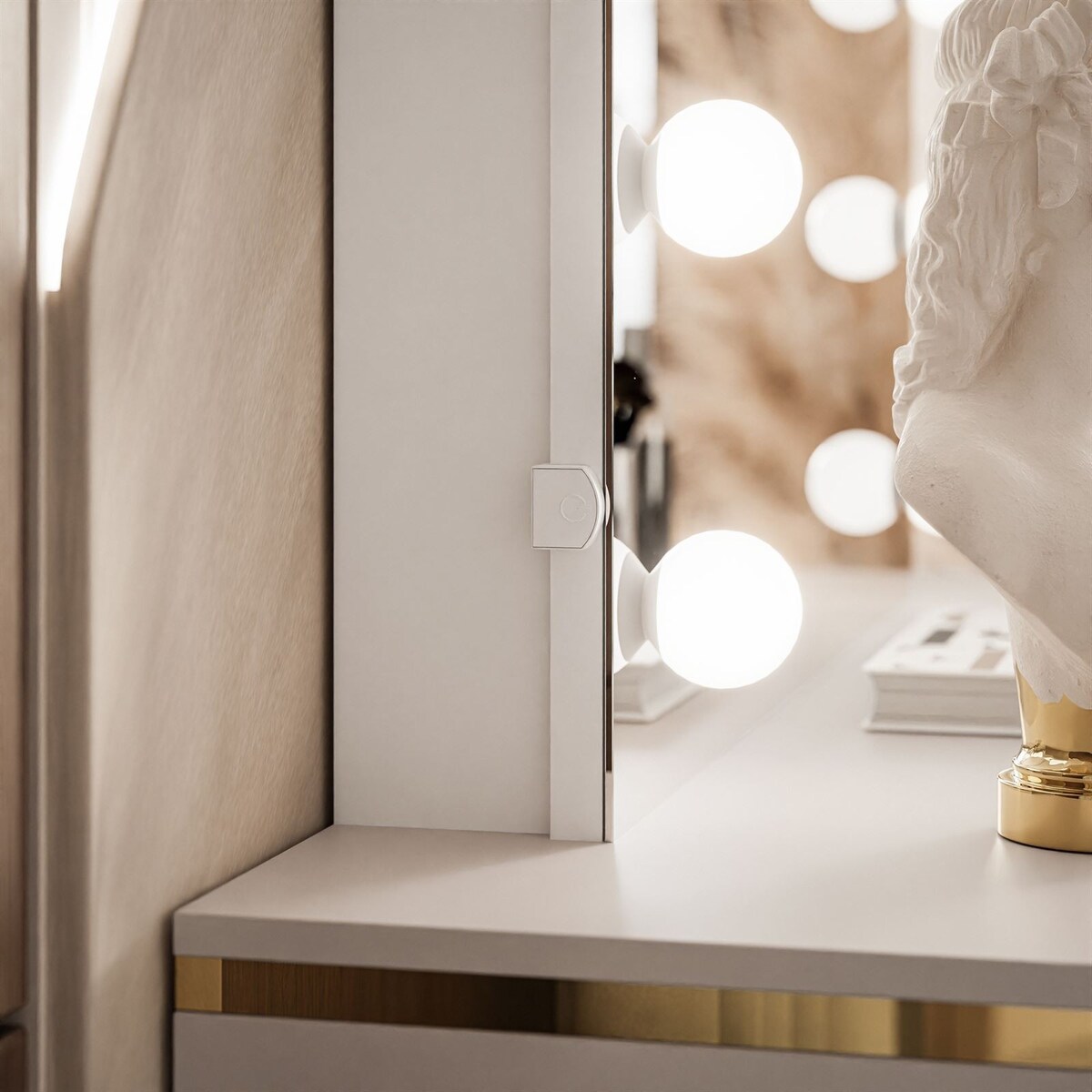 Toaletka AURORA-S ELITE z lustrem kaszmir