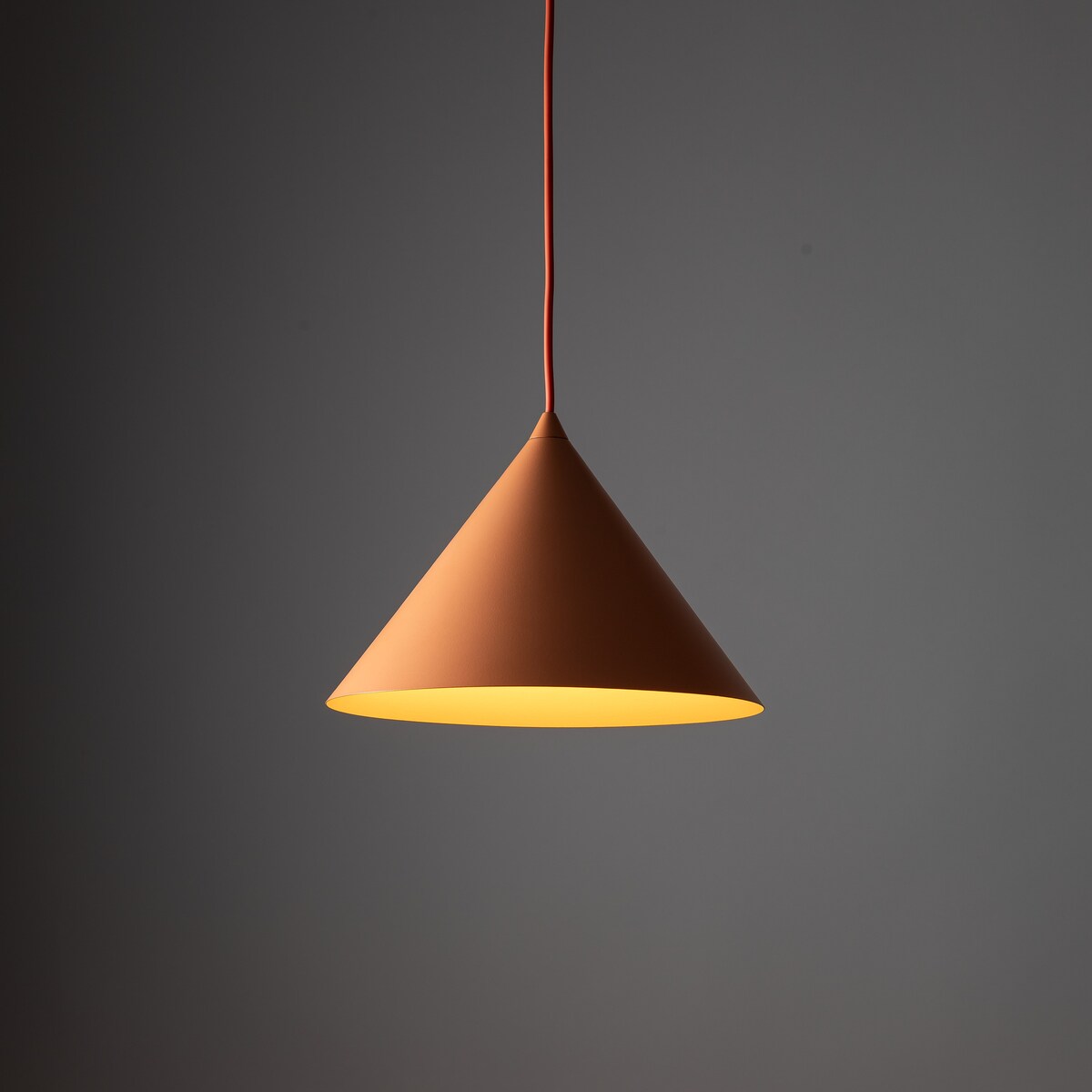 Lampa wisząca TK Lighting CONO M 11384 pomarańczowa loft E27 nowoczesna do salonu kuchni jadalni regulowana wysokość 155 cm