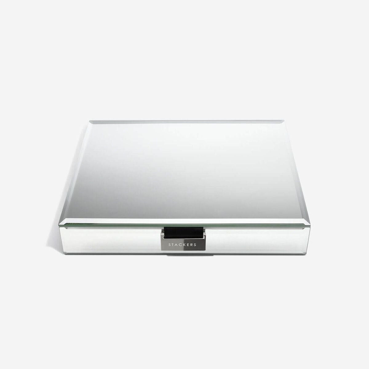 Szkatułka na biżuterię Stackers classic velvet szklana z pokrywką z czarną wyściółką