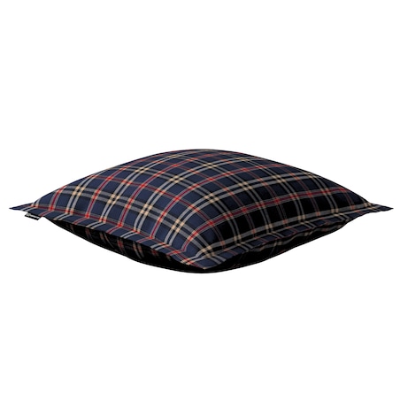 Poszewka Mona na poduszkę 45x45 granatowo-czerwona kratka