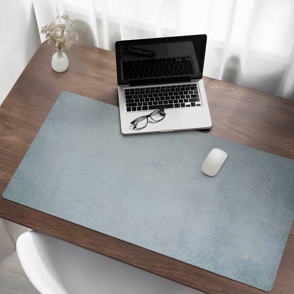 Turkusowa mata na biurko Subtelna tekstura tła, 120x60 cm