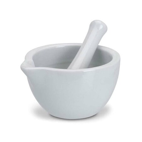 Moździerz Porcelanowy z tłuczkiem BIAŁY do ZIÓŁ PRZYPRAW 6 cm Ceramika