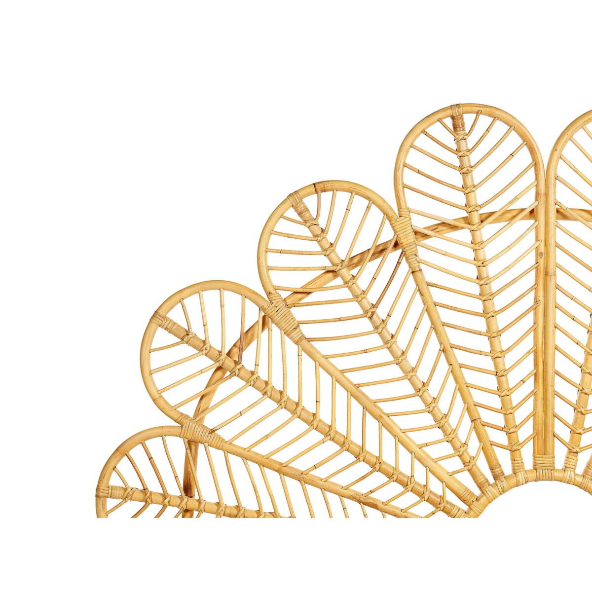 Łóżko Rattan FLORENTINE 160 x 200 cm Jasnobrązowy
