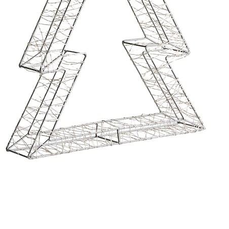 Dekoracja ogrodowa LED AKERAN Choinka 60 cm Srebrny
