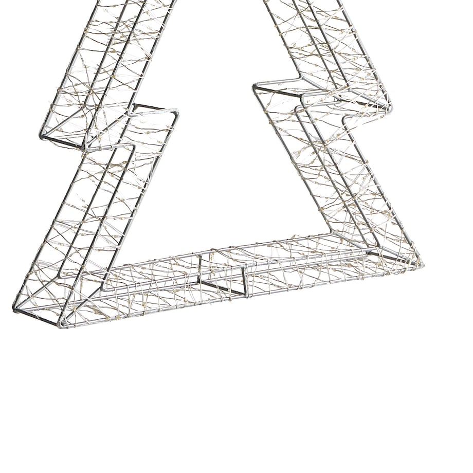 Dekoracja ogrodowa LED AKERAN Choinka 60 cm Srebrny