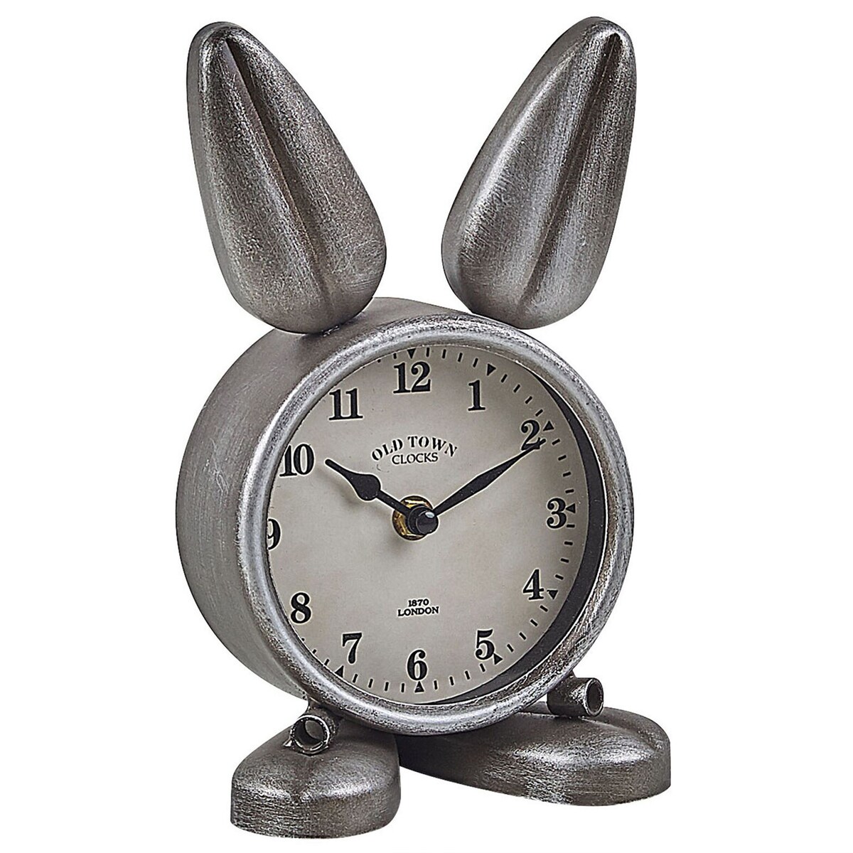 Zegar biurkowy THUSIS 15 cm Metal Srebrny
