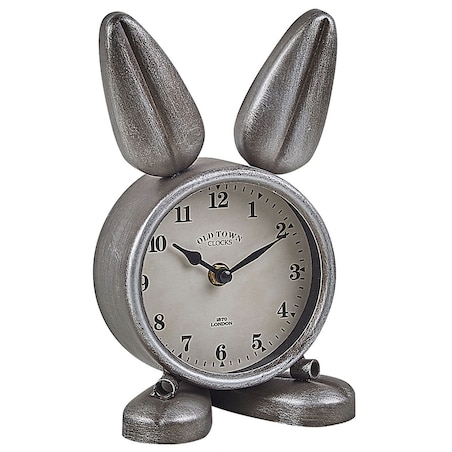 Zegar biurkowy THUSIS 15 cm Metal Srebrny