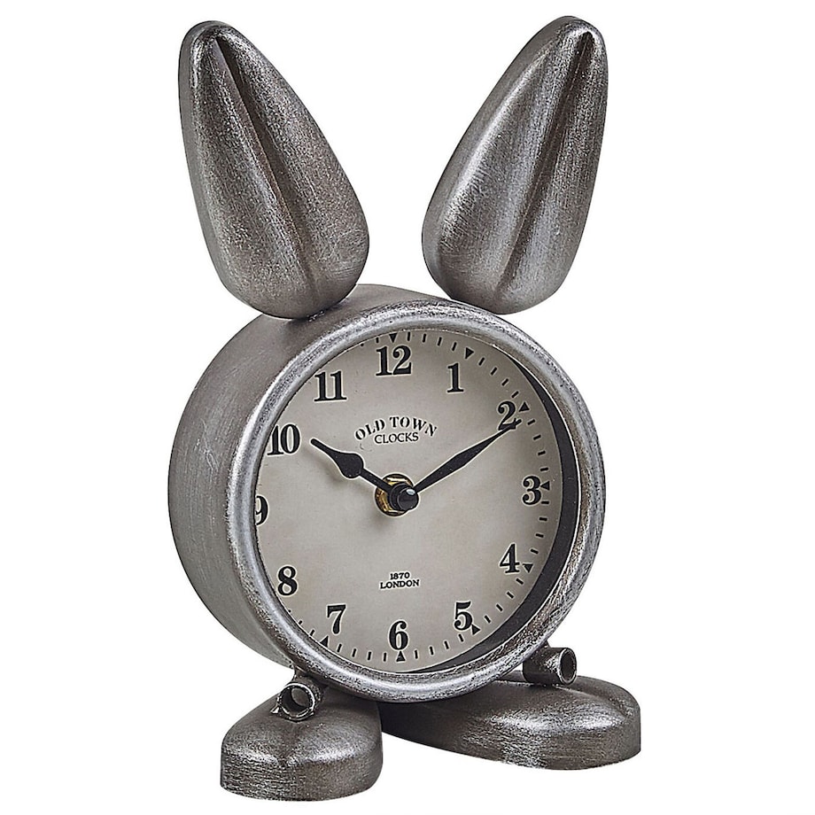 Zegar biurkowy THUSIS 15 cm Metal Srebrny