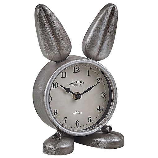 Zegar biurkowy THUSIS 15 cm Metal Srebrny
