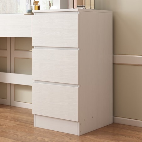 Toaletka z lustrem z szufladami biała do makijażu glamour nowoczesna loft