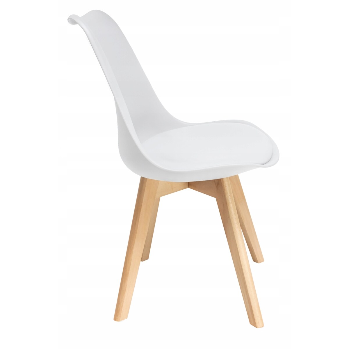 Krzesło plastikowe z poduszką OSLO białe