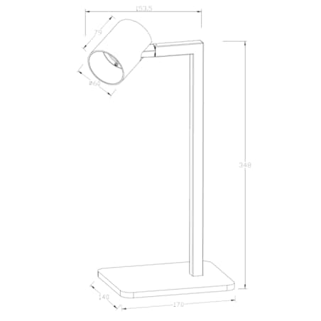 Czarna lampa stojąca Snow metalowa ruchoma do sypialni