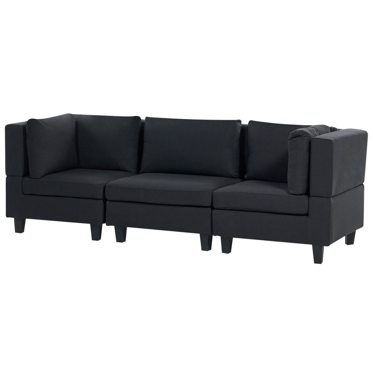 Sofa modułowa 3-osobowa czarna UNSTAD