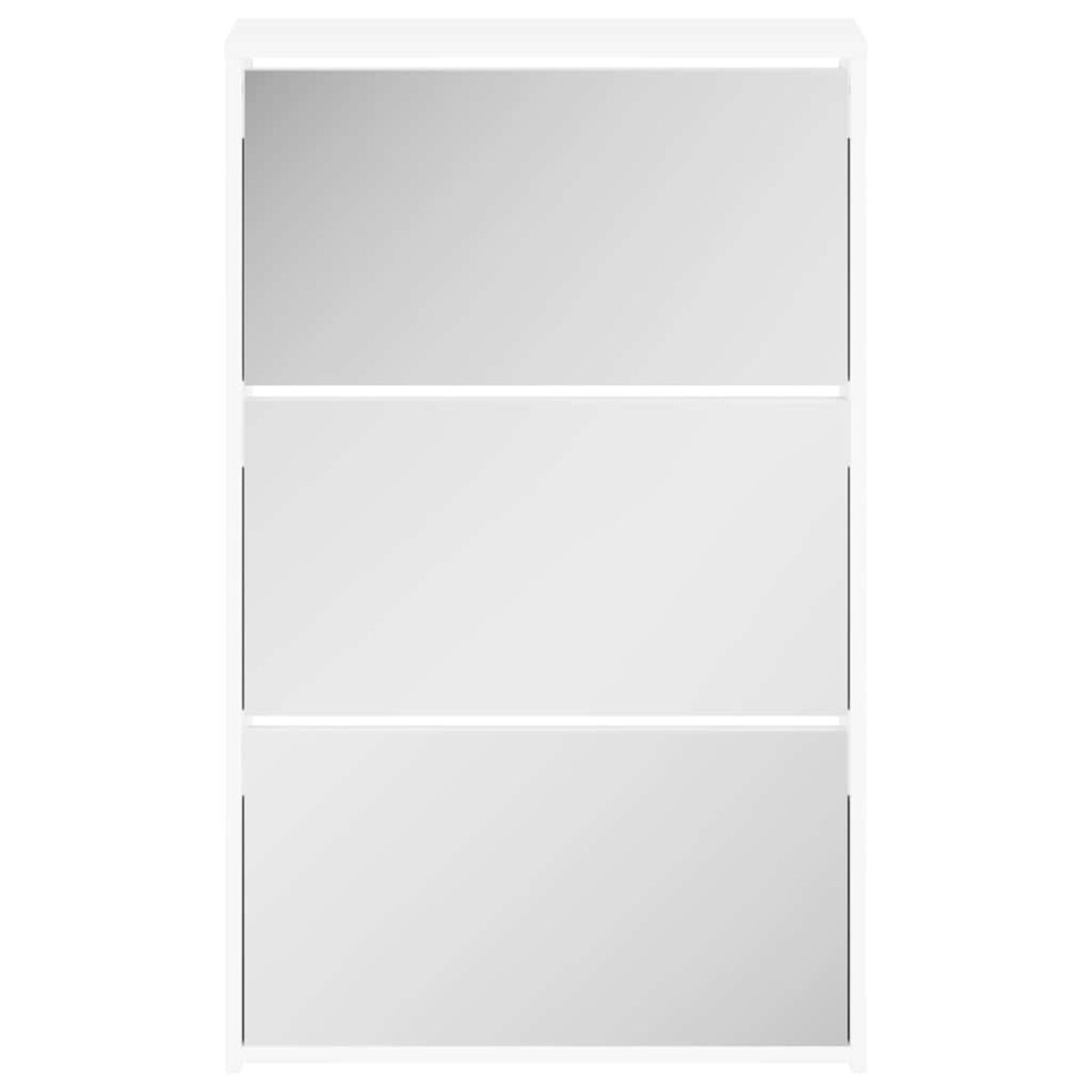 vidaXL Szafka na buty z 3 półkami i lustrem, kolor dębu 63x17x102,5 cm