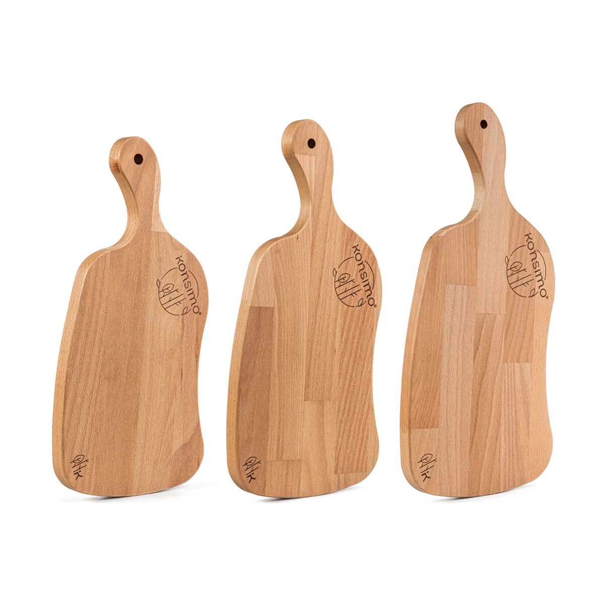 Konsimo LIVO Zestaw desek do krojenia (3szt.), drewno bukowe