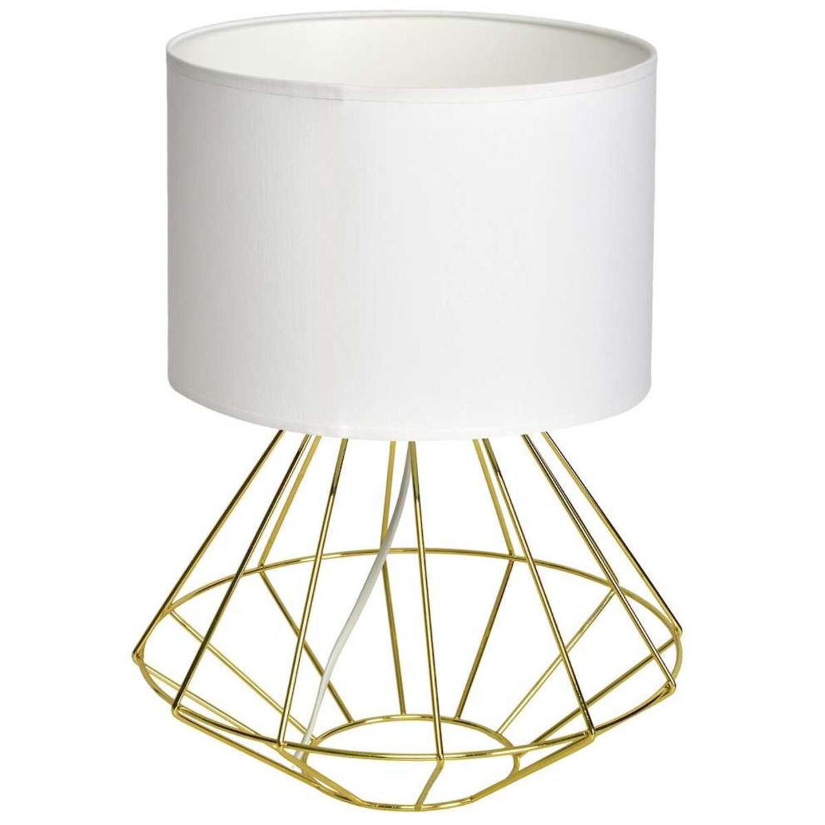Biurkowa LAMPA stojąca LUPO MLP6268 Milagro druciana LAMPKA stołowa klatka metalowa złota
