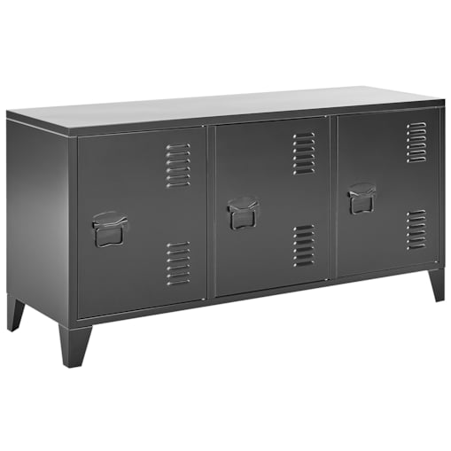 Szafka trzydrzwiowa metalowa czarna CARDIFF