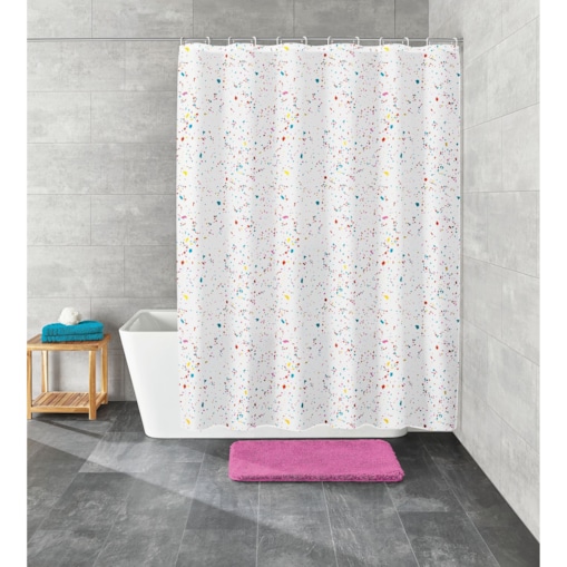 Kleine Wolke Confetti Ekologiczna Zasłona prysznicowa Multicolor 180x200 cm PEVA bezzapachowa
