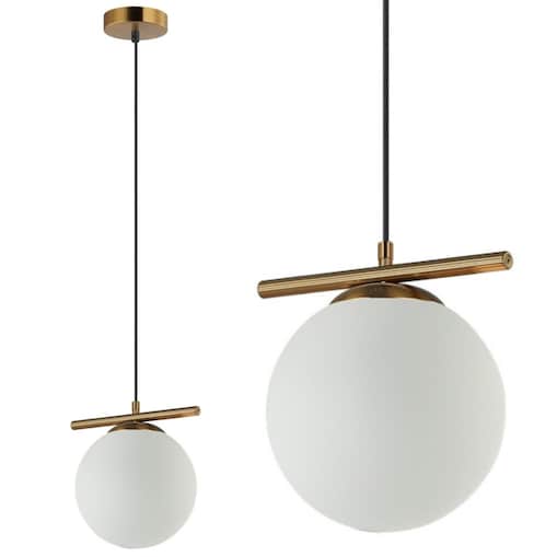 Lampa wisząca Merseta PND-463321L-BRO+W Italux kula ball antyczny brąz