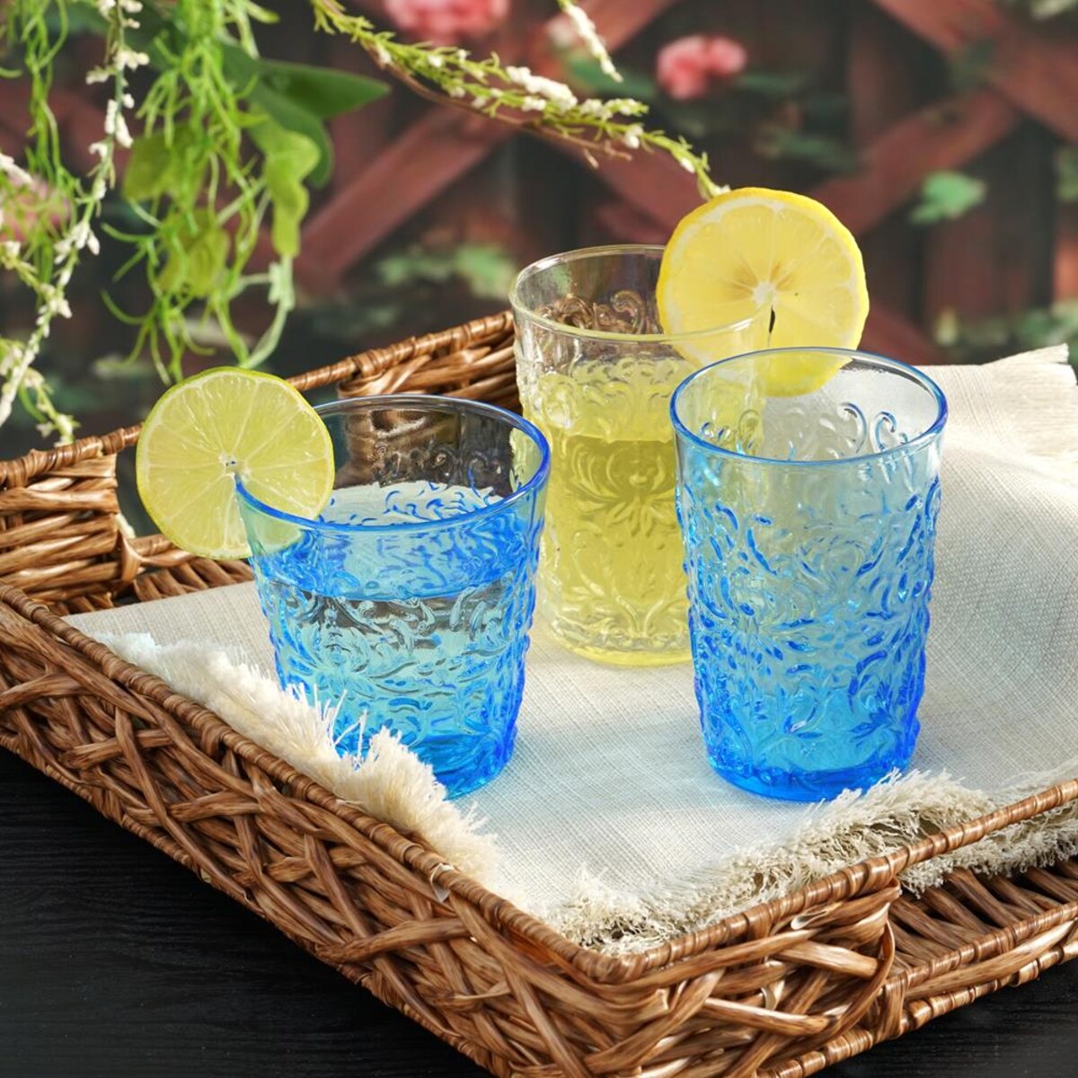 VILLA ITALIA Szklanka niebieska 270 ml 9 cm VERITA