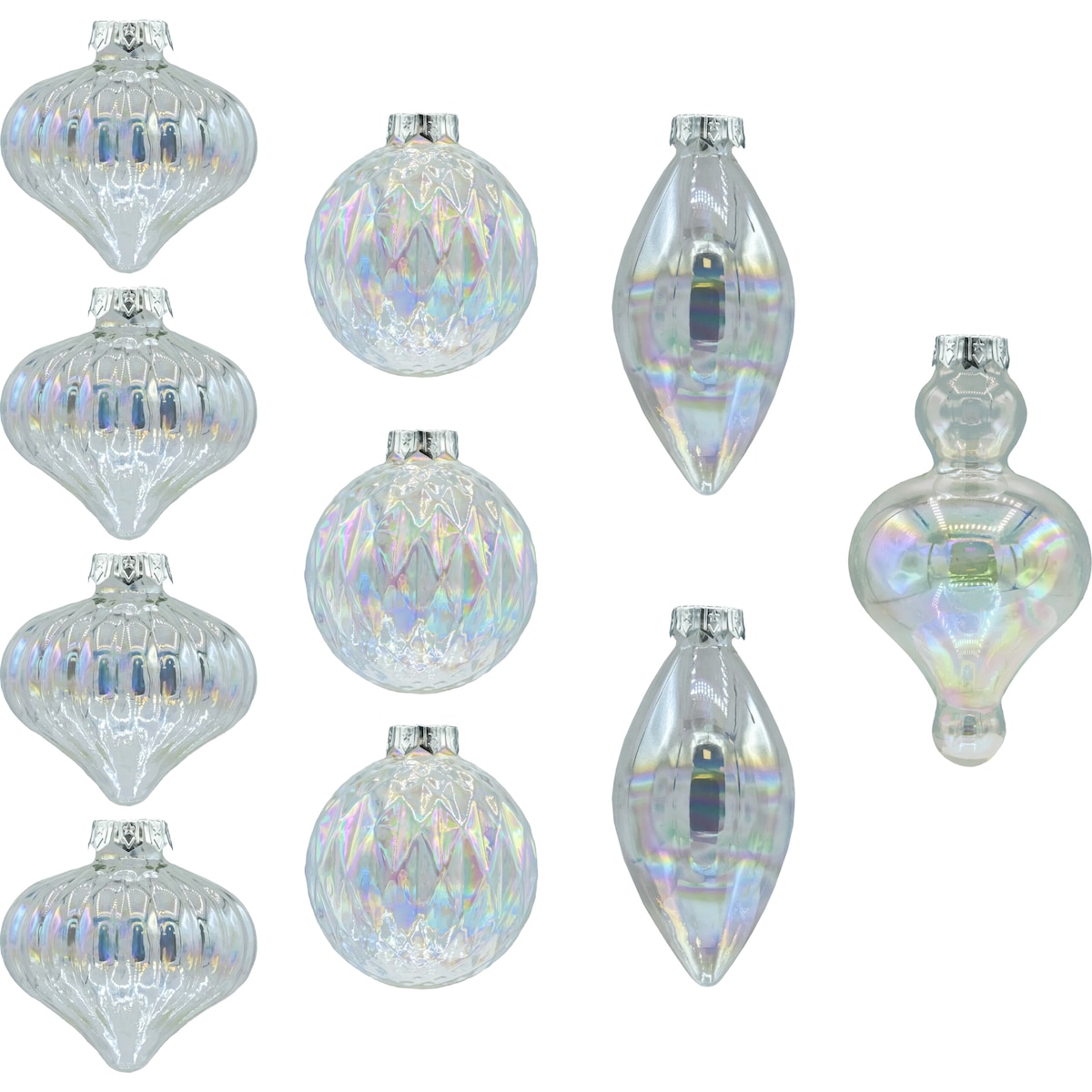 Bombki przezroczyste gładkie: zestaw