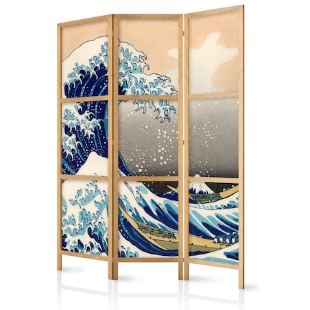 Parawan japoński Orient 135x172 cm 3-częściowy biały