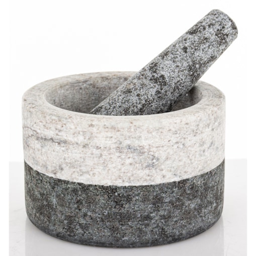 Moździerz kuchenny marmurowy dwukolorowy Ø 14x7 cm BICOLORE