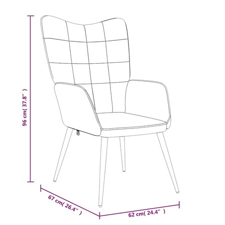 vidaXL Fotel z podnóżkiem, kremowy, obity tkaniną